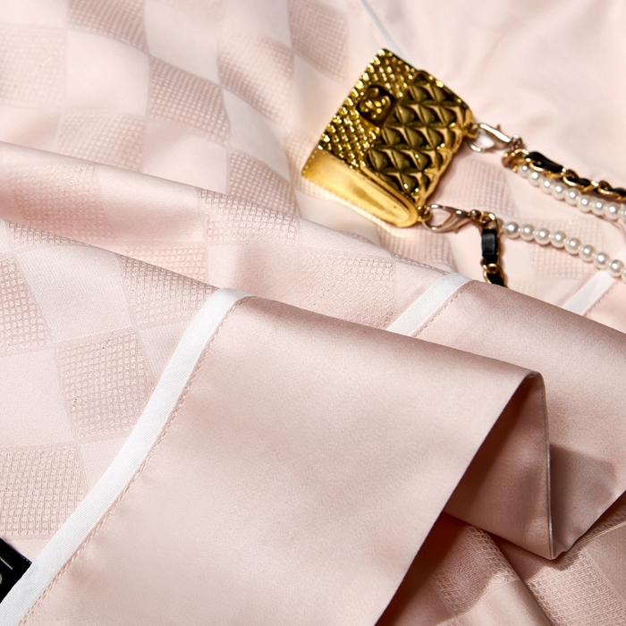 91家纺网 家纺一手货源 找家纺 U品汇 2024新款100支长绒棉提花四件套 斐乐-美人玉