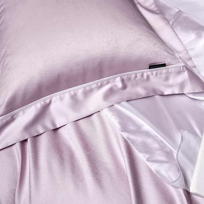 91家纺网 家纺一手货源 找家纺 U品汇 2024新款100支长绒棉提花四件套 莱雅-香叶紫