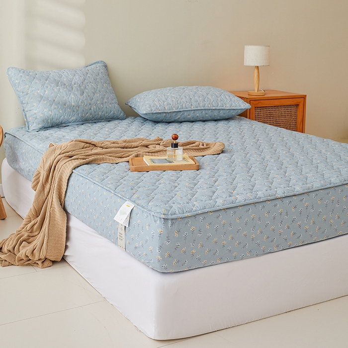 91家纺网 家纺一手货源 找家纺 3C 2024新款全棉水洗棉印花大豆床笠 絮语