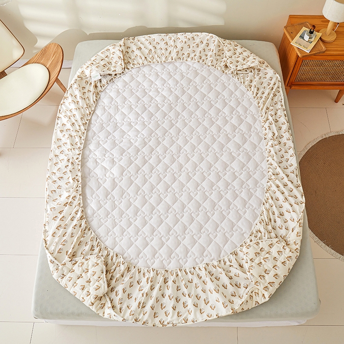 91家纺网 家纺一手货源 找家纺 （总）3C 2024新款全棉水洗棉印花大豆床笠