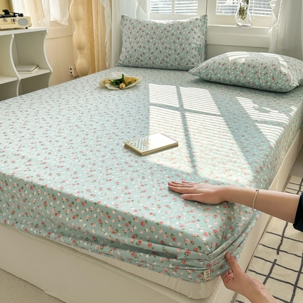 91家纺网 家纺一手货源 找家纺 （总）简宜家居（朝初家纺） 2025新款全棉老粗布A版单床笠