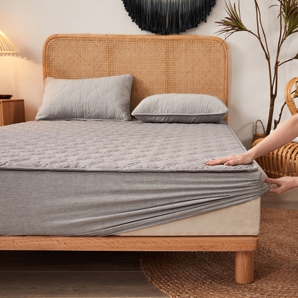 （总）3C 2024新款抗菌防螨透气防水夹棉床笠