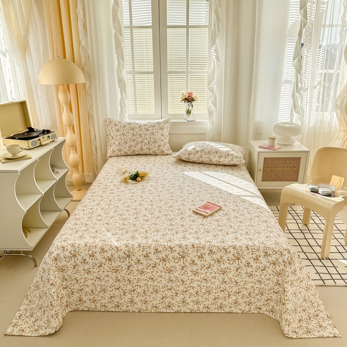 91家纺网 家纺一手货源 找家纺 简宜家居（朝初家纺） 2025新款全棉老粗布A版单床单 繁花