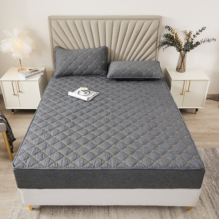 91家纺网 家纺一手货源 找家纺 （总）3C 2024新款H标刺绣床笠