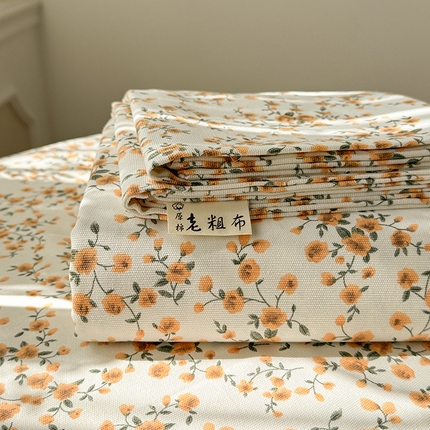 91家纺网 家纺一手货源 找家纺 （总）简宜家居（朝初家纺） 2025新款全棉老粗布A版单床单