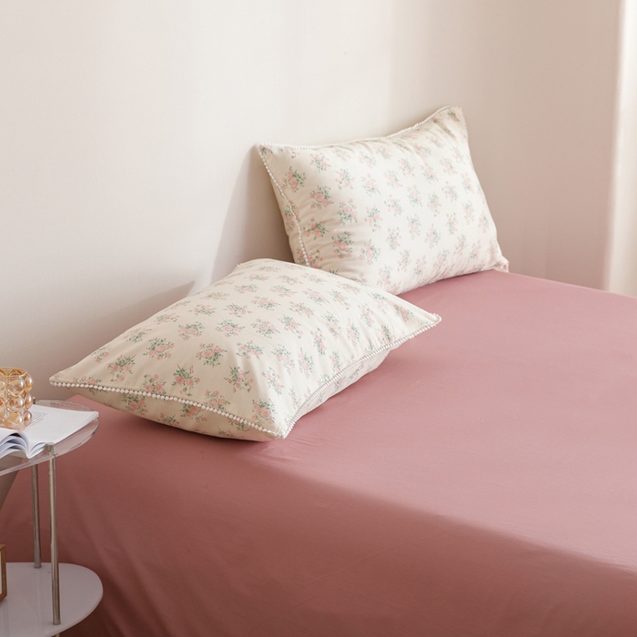 91家纺网 家纺一手货源 找家纺 优被业 2025新款全棉13372大豆夏被四件套小碎花系列 少女心