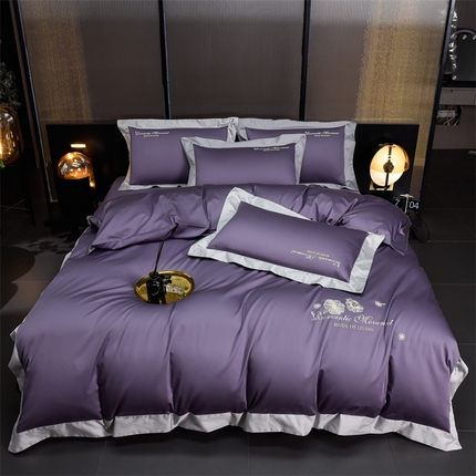 91家纺网 家纺一手货源 找家纺 （总）瑞驰家纺2024新款长绒棉绣花四件套伊莎贝尔系列