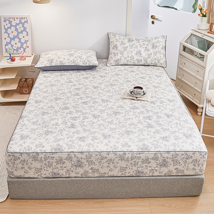 元元 2024新款小清新隐藏式夹棉套件单品-夹棉床笠 洛莉