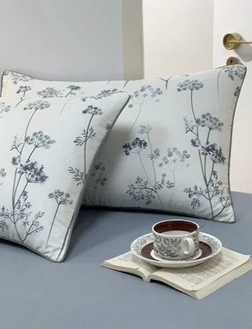 91家纺网 家纺一手货源 找家纺 元元 2024新款小清新隐藏式夹棉套件单品-夹棉枕套 璀璨-兰