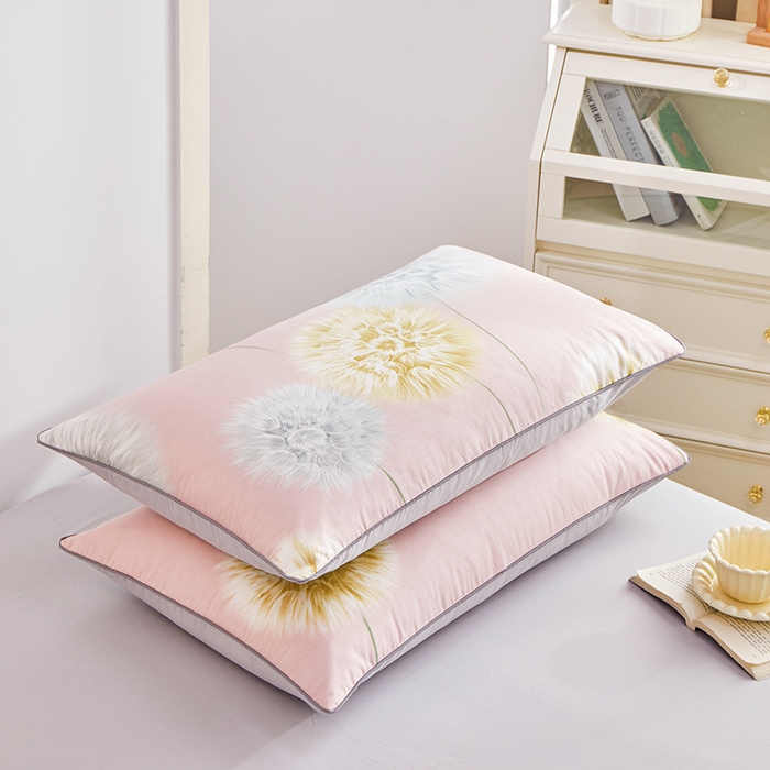 91家纺网 家纺一手货源 找家纺 元元 2024新款小清新隐藏式夹棉套件单品-夹棉枕套 惟妙惟肖-粉