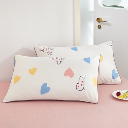 91家纺网 家纺一手货源 找家纺 （总）元元 2024新款小清新隐藏式夹棉套件单品-夹棉枕套