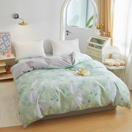 91家纺网 家纺一手货源 找家纺 （总）元元 2024新款小清新隐藏式夹棉套件单品-夹棉被套