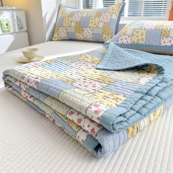 91家纺网 家纺一手货源 找家纺 美优兰2025春双面全棉水洗床盖懒人图 秘境