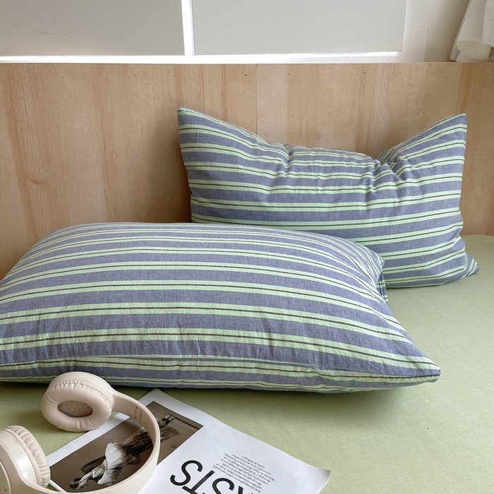 91家纺网 家纺一手货源 找家纺 艾咪 2024新款全棉色织水洗棉单品-枕套 歌尔兰