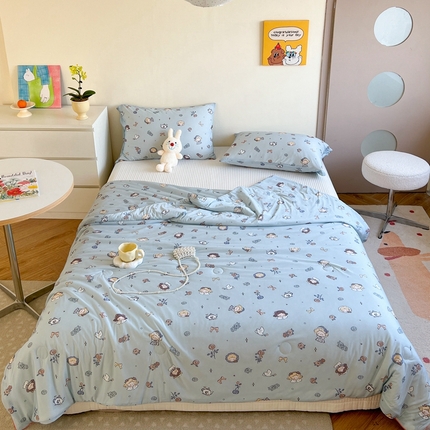 91家纺网 家纺一手货源 找家纺 （总）暖生活 2025新款冰激淋凉感丝夏被系列