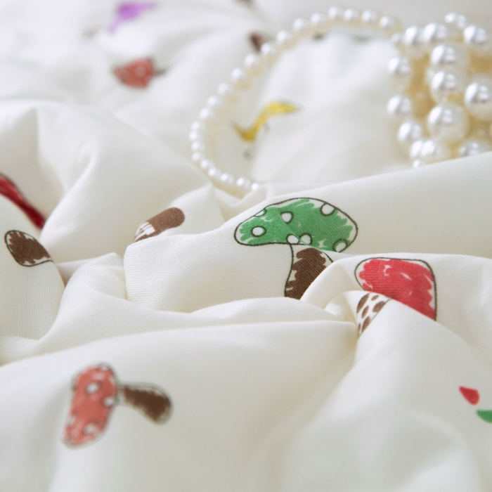 91家纺网 家纺一手货源 找家纺 维洋 2025新款A类针织大豆被夏被被子 蘑菇