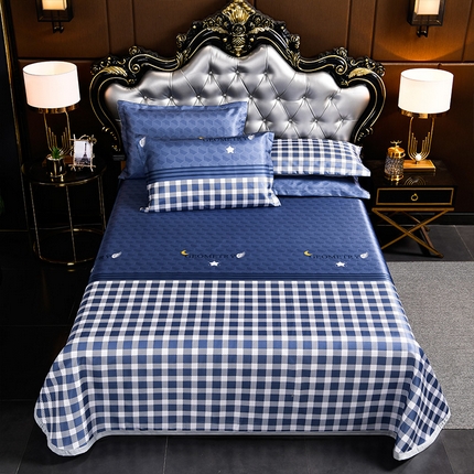 91家纺网 家纺一手货源 找家纺 优贝家纺 2025新款印花冰丝席冰丝凉席三件套 星空