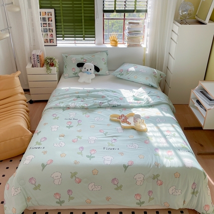 91家纺网 家纺一手货源 找家纺 （总）暖生活 2025新款冰激淋凉感丝夏被系列