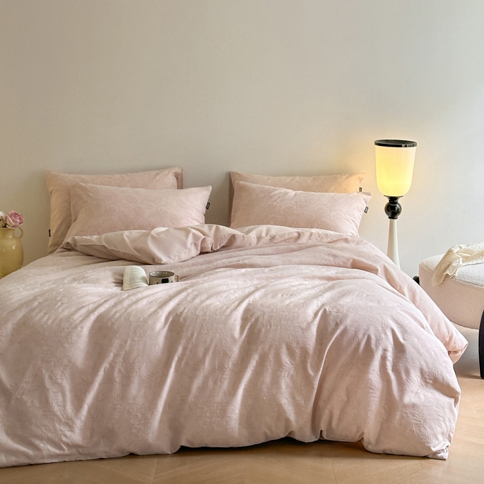 91家纺网 家纺一手货源 找家纺 宜代光年 2024新款60s水洗棉提花系列 海棠