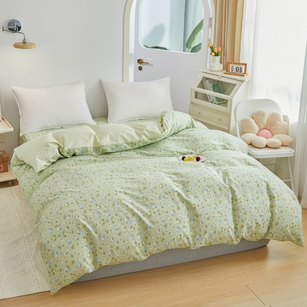 91家纺网 家纺一手货源 找家纺 （总）元元 2024新款小清新隐藏式夹棉套件单品-夹棉被套