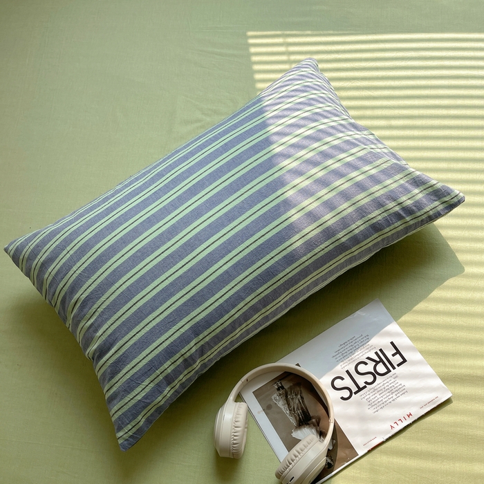 91家纺网 家纺一手货源 找家纺 艾咪 2024新款全棉色织水洗棉单品-枕套 歌尔兰