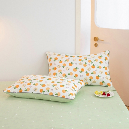 元元 2024新款小清新隐藏式夹棉套件单品-夹棉枕套 果实