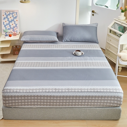 91家纺网 家纺一手货源 找家纺 （总）元元 2024新款小清新隐藏式夹棉套件单品-夹棉床笠