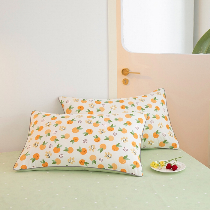 91家纺网 家纺一手货源 找家纺 元元 2024新款小清新隐藏式夹棉套件单品-夹棉枕套 果实