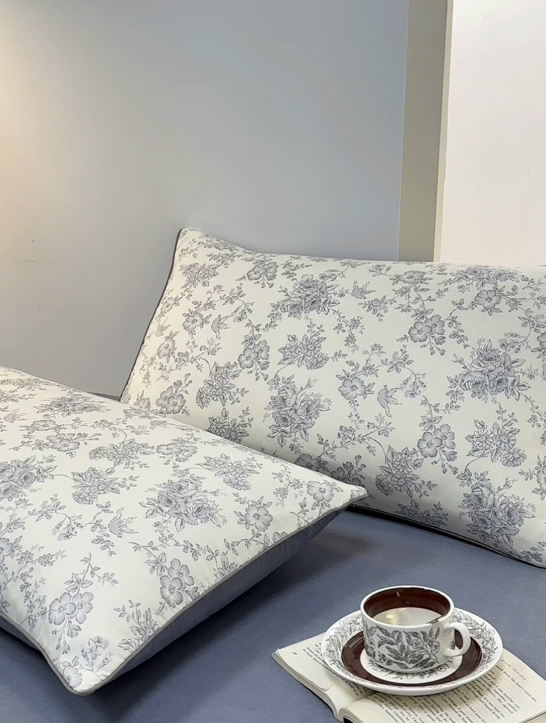 91家纺网 家纺一手货源 找家纺 元元 2024新款小清新隐藏式夹棉套件单品-夹棉枕套 洛莉