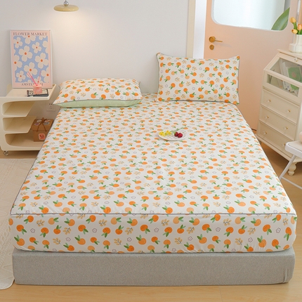 元元 2024新款小清新隐藏式夹棉套件单品-夹棉床笠 果实