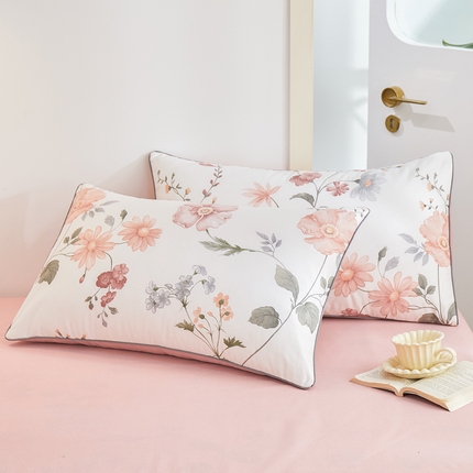 91家纺网 家纺一手货源 找家纺 （总）元元 2024新款小清新隐藏式夹棉套件单品-夹棉枕套