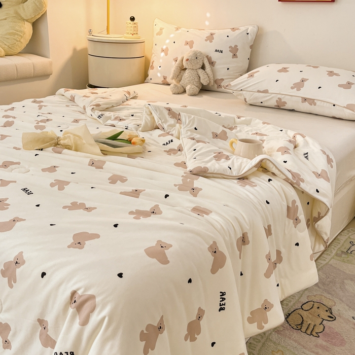 91家纺网 家纺一手货源 找家纺 （总）大彩 2025新款针织棉大豆夏被空调被夏凉被