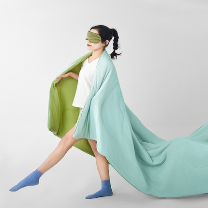 91家纺网 家纺一手货源 找家纺 米米儿家纺 2024新款A类瓜瓜凉感夏被空调被夏凉被西瓜被 冰川蓝绿