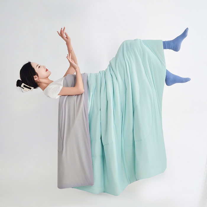 91家纺网 家纺一手货源 找家纺 米米儿家纺 2024新款A类瓜瓜凉感夏被空调被夏凉被西瓜被 冰川蓝灰