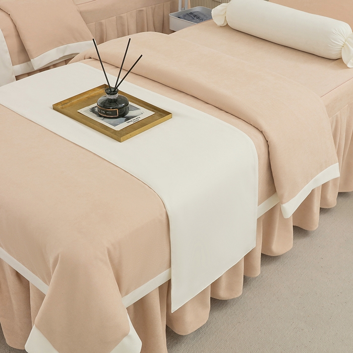 91家纺网 家纺一手货源 找家纺 不打烊家纺  (原春恩家纺) 2025新款贡棉高端床罩系列-春日寄语（此款控价128） 浅驼色