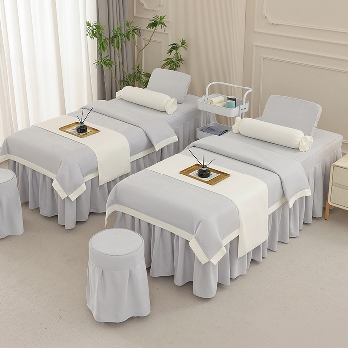 91家纺网 家纺一手货源 找家纺 不打烊家纺  (原春恩家纺) 2025新款贡棉高端床罩系列-春日寄语（此款控价128） 灰色