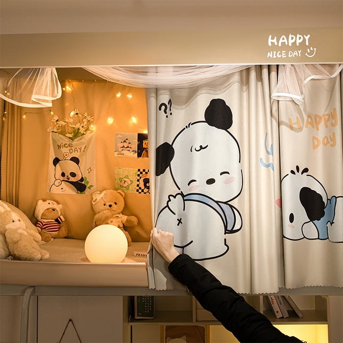 91家纺网 家纺一手货源 找家纺 澳萝拉 2024涂银99%遮光学生蚊帐 悠哈狗