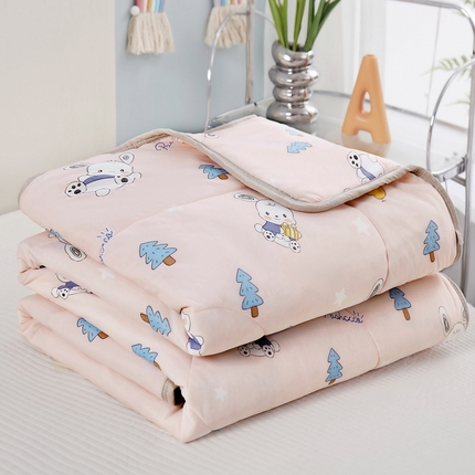 91家纺网 家纺一手货源 找家纺 （总）丝涟家居 2025新款A类卡通小清新双面印花凉感丝夏被