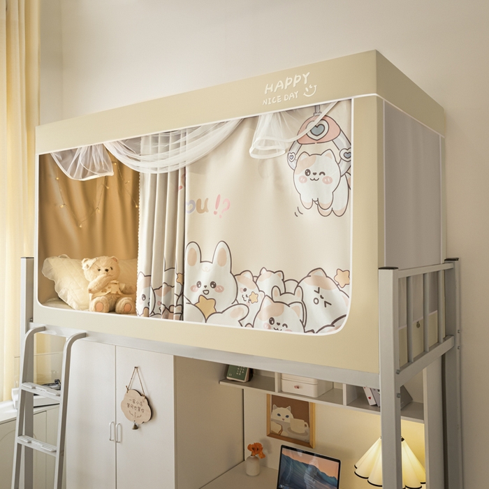 91家纺网 家纺一手货源 找家纺 澳萝拉 2024涂银99%遮光学生蚊帐 游戏达人