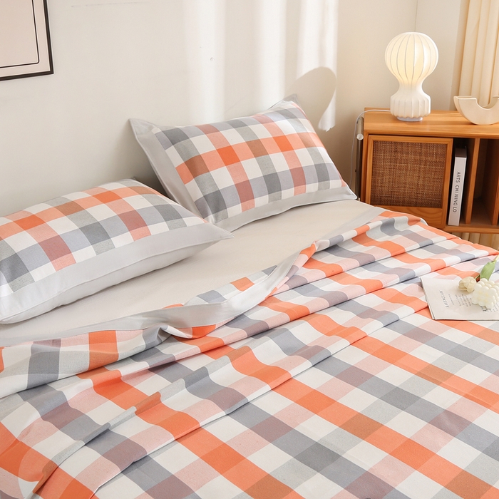 91家纺网 家纺一手货源 找家纺 首爱 2025新款全棉加厚宽边老粗布凉席三件套 蜀山