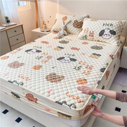 91家纺网 家纺一手货源 找家纺 （总）九亭家纺 2024新款A类全棉抗菌夹棉床笠