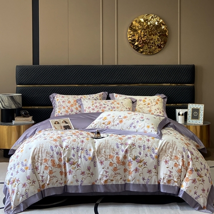 91家纺网 家纺一手货源 找家纺 （总）栩裕纺织 2024新款数码印花棉四件套