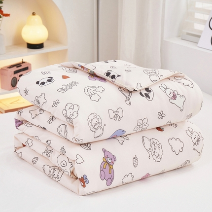 91家纺网 家纺一手货源 找家纺 （总）丝涟家居 2025新款A类双面针织棉卡通小清新滚绳工艺夏被