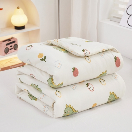 91家纺网 家纺一手货源 找家纺 （总）丝涟家居 2025新款A类双面针织棉卡通小清新滚绳工艺夏被