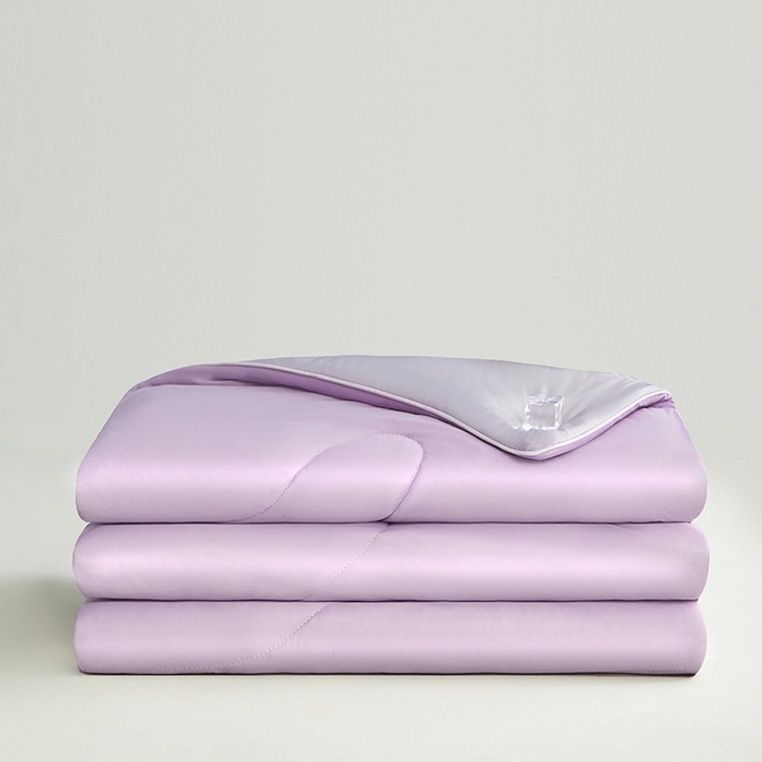 91家纺网 家纺一手货源 找家纺 米米儿家纺 2024新款A类瓜瓜凉感夏被空调被夏凉被西瓜被 丁香紫灰