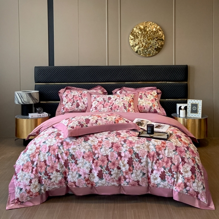 91家纺网 家纺一手货源 找家纺 （总）栩裕纺织 2024新款数码印花棉四件套