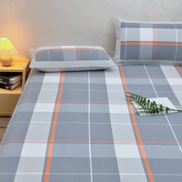 91家纺网 家纺一手货源 找家纺 棉乐町 2025新款全棉加厚宽边老粗布凉席三件套 长安