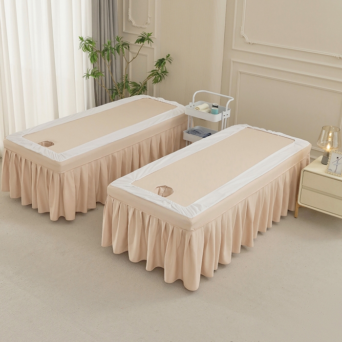 91家纺网 家纺一手货源 找家纺 不打烊家纺  (原春恩家纺) 2025新款贡棉高端床罩系列-艾米尔（此款控价128） 浅驼色