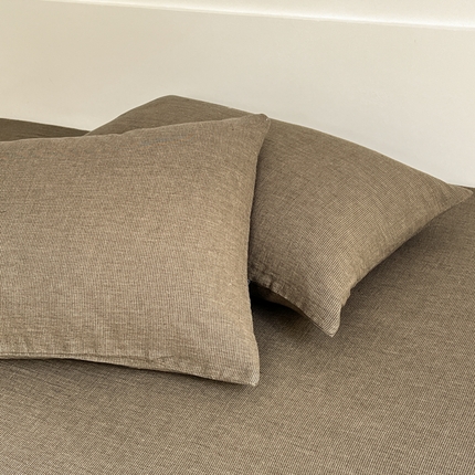 91家纺网 家纺一手货源 找家纺 （总）睡棉坊 2024新款全棉色织提花双层纱复古系列单枕套