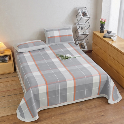 91家纺网 家纺一手货源 找家纺 （总）棉乐町 2025新款全棉加厚宽边老粗布凉席三件套